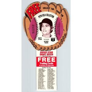 Pepsi-Cola Baseball Trading Card 1977 Rusty Staub Detroit Tigers MLB Diecut